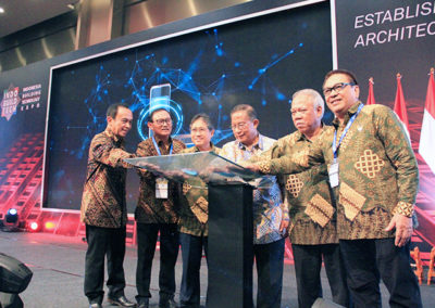 Official opening by CEO of PT. Debindo ITE, President of INTAKINDO, Director General of Construction of Ministry of Public Works and People's Housing, Coordinating Minister for Economic Affairs, Minister of Public Works & People's Housing & President of LPJK, National Region